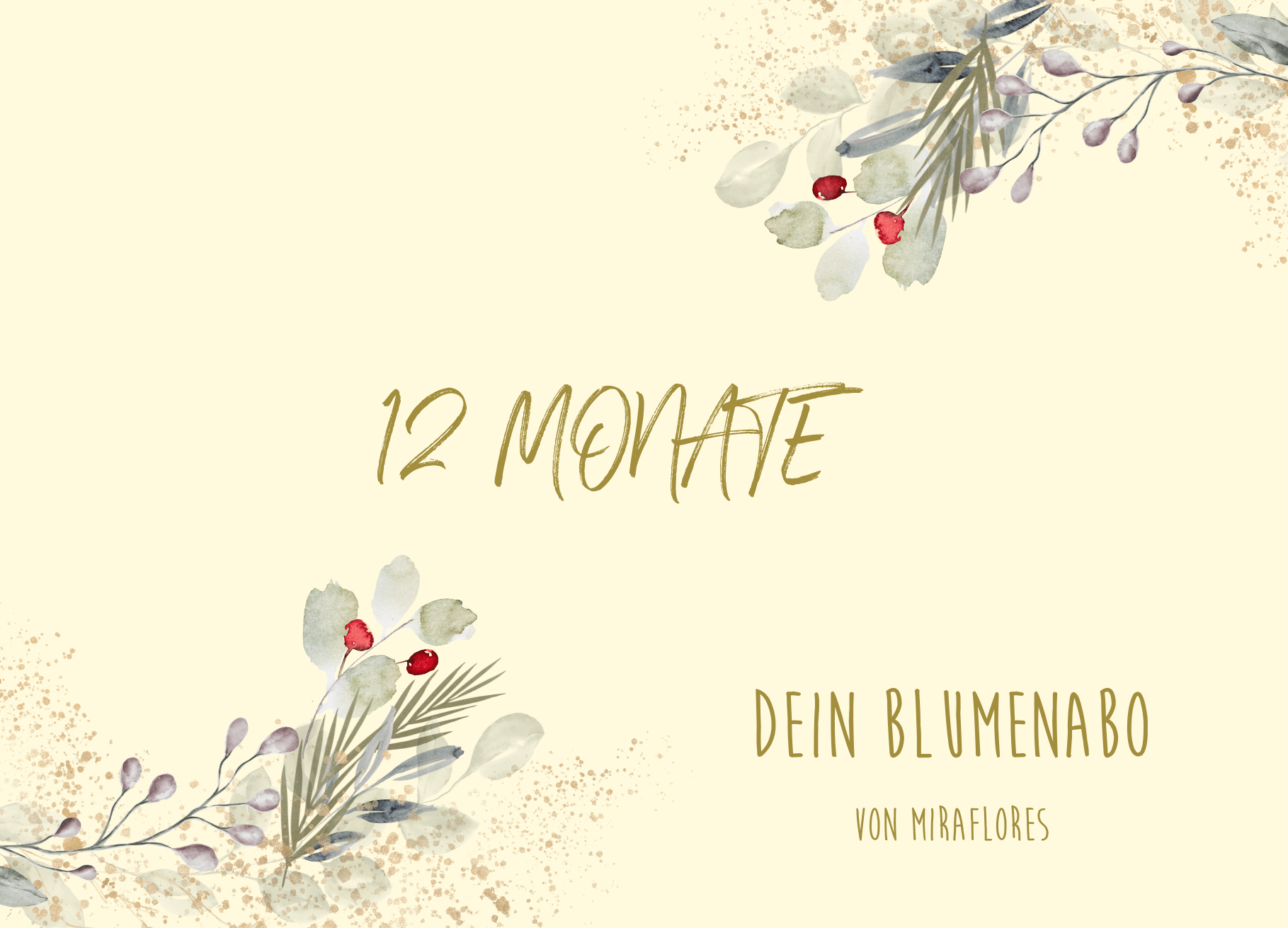 Give a flower subscription (12 months - 12 bouquets)